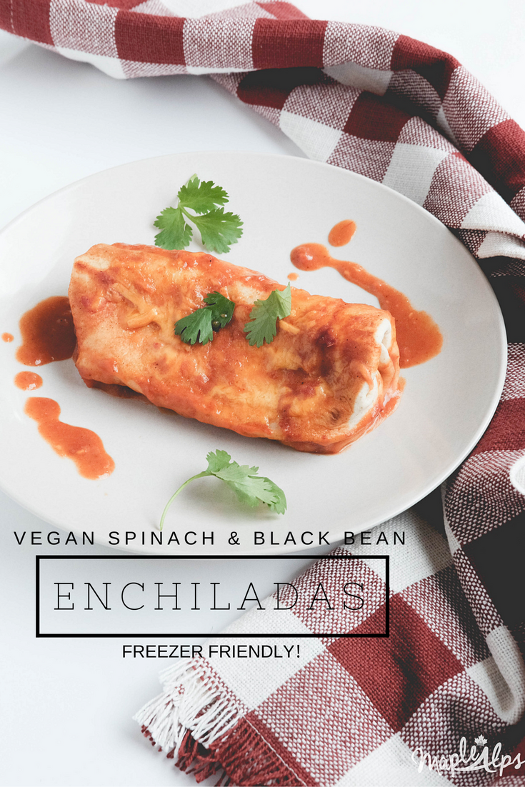 Spinach Black Bean Enchiladas Vegan Maple Alps